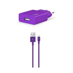 Сетевое зарядное устройство Ttec Lightning 2.1 A Purple (2SCS20LMR) Сетевое зарядное устройство Ttec Lightning 2.1 A Purple (2SCS20LMR)