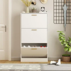 Тумба для обуви Art Mebel, ЛДСП, белая, 110х50х30 см