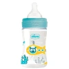 Бутылка для кормления Chicco Well-Being Physio Colors, пластик/силикон, голубая, 0 м+, 150 мл
