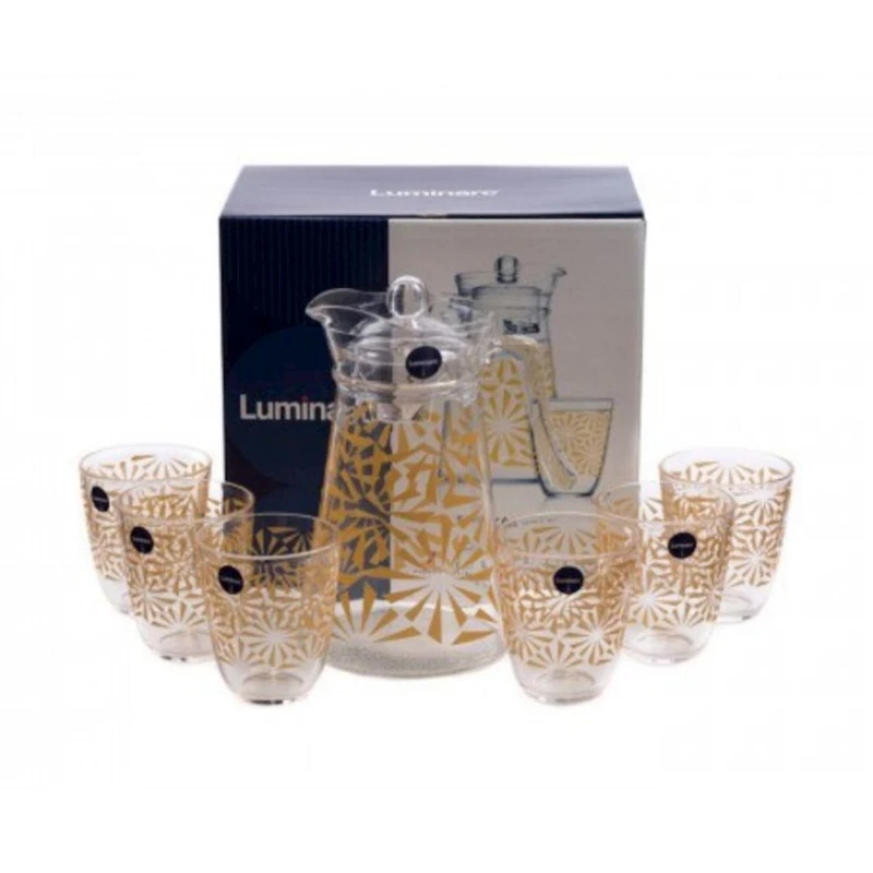 Набор Luminarc Neo Sofya Gold, 7 предметов, прозрачный/золотистый Набор Luminarc Neo Sofya Gold, 7 предметов, прозрачный/золотистый