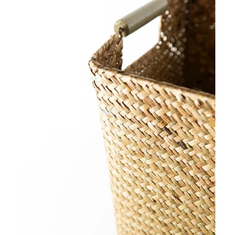 Корзина плетеная Hom-me 101721, 53x43 см, коричневая