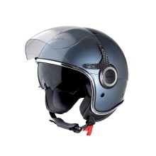 Motosikl dəbilqəsi Vespa VJ Jethelm, ABS-plastik/karbon, boz, ölçü S
