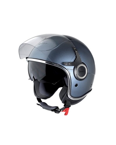 Motosikl dəbilqəsi Vespa VJ Jethelm, ABS-plastik/karbon, boz, ölçü S