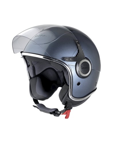 Motosikl dəbilqəsi Vespa VJ Jethelm, ABS-plastik/karbon, boz, ölçü S