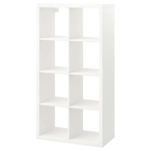 Stellaj IKEA Kallax, LDSP, ağ, 77x39x147 sm