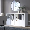 Стеллаж IKEA Kallax, ЛДСП, белый, 77x39x147 см Стеллаж IKEA Kallax, ЛДСП, белый, 77x39x147 см