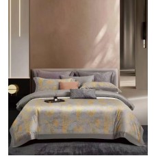 Yataq dəsti MiraNova Sateen D’lux CTS-244, yorğan üzü 200x220 sm, mələfə 240x260 sm, 2 əd. yastıq üzü, 50x70 sm, ikinəfərlik, satin, boz