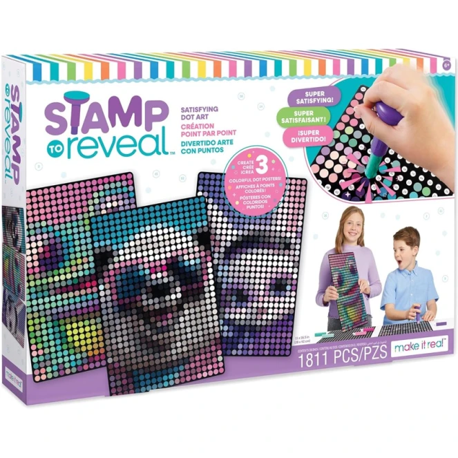 Набор для рисования Make it Real Stamp Reveal 3 pcs, 6+ лет