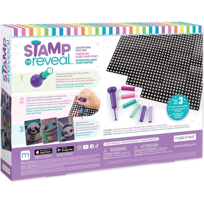 Набор для рисования Make it Real Stamp Reveal 3 pcs, 6+ лет