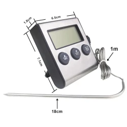 Кулинарный термометр, 7.1х6.5х1.8 см, серебристый Кулинарный термометр, 7.1х6.5х1.8 см, серебристый