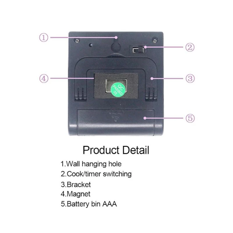 Bişirmə termometri, 7.1х6.5х1.8 sm, gümüşü