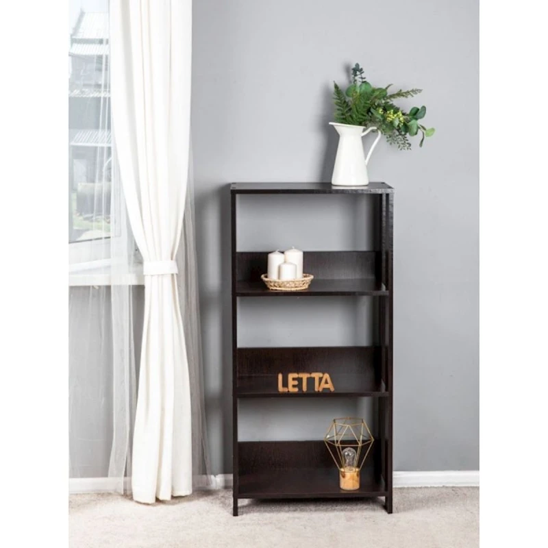 Стеллаж, ЛДСП, 113х55х32 см, с полками, коричневый