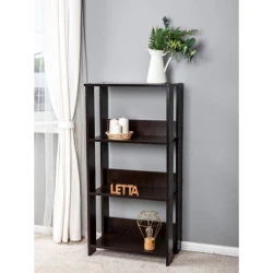 Стеллаж, ЛДСП, 113х55х32 см, с полками, коричневый Стеллаж, ЛДСП, 113х55х32 см, с полками, коричневый