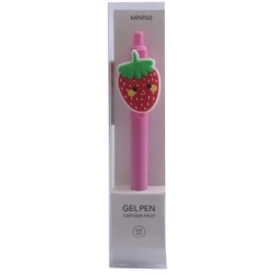 Гелевая ручка Miniso Strawberry Gel Pen, 0.5 мм, черная