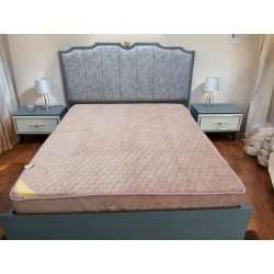 Qoruyucu döşək üzü Luxe Cotton Lu-xe-000701, 100x200 sm, birnəfərlik, velür, bej