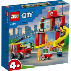 Конструктор LEGO City Fire Station and Fire Truck 60375, 4+ лет, 153 элементов