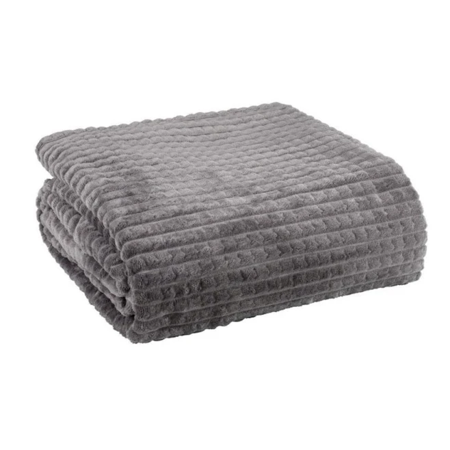 Плед JYSK Hagtorn, 140x200 см, полиэстер, серый