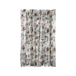 Занавеска кухонная MM, белый/коричневый, 300x200 см