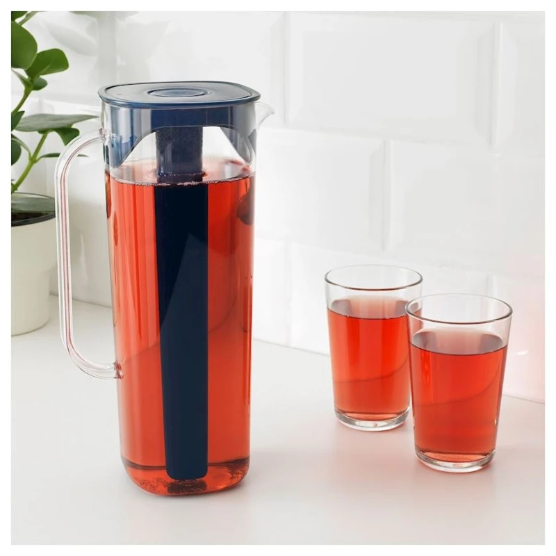 Графин IKEA Moppa, пластик, синий/прозрачный, 1.7 л Графин IKEA Moppa, пластик, синий/прозрачный, 1.7 л