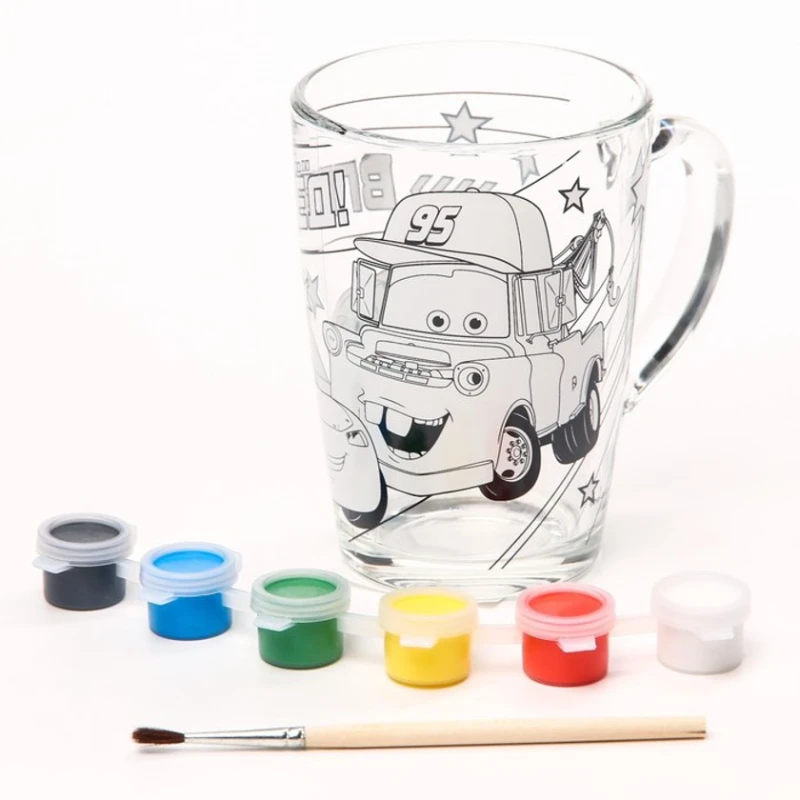 Развивающий набор Sima-land Кружка-раскраска: Тачки, 300 мл, 3+ лет