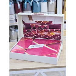 Yataq dəsti Hummel SHA-00006253, yorğan üzü 200x220 sm, mələfə 240x260 sm, 2 əd yastıq üzü 50x70 sm, ikinəfərlik, pambıq, rəngbərəng