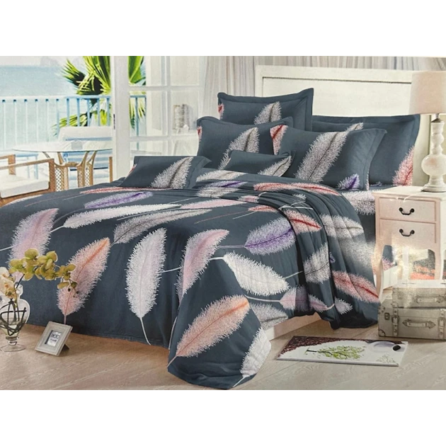 Комплект постельного белья Sahara SHA-00001347, пододеяльник 160x220 см, простыня 160x220 см, наволочка 50х70 см, полутораспальный, серый