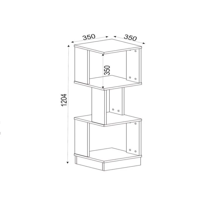Стеллаж Ev Plus Levander, 120x35x35 см, ЛДСП, белый Стеллаж Ev Plus Levander, 120x35x35 см, ЛДСП, белый