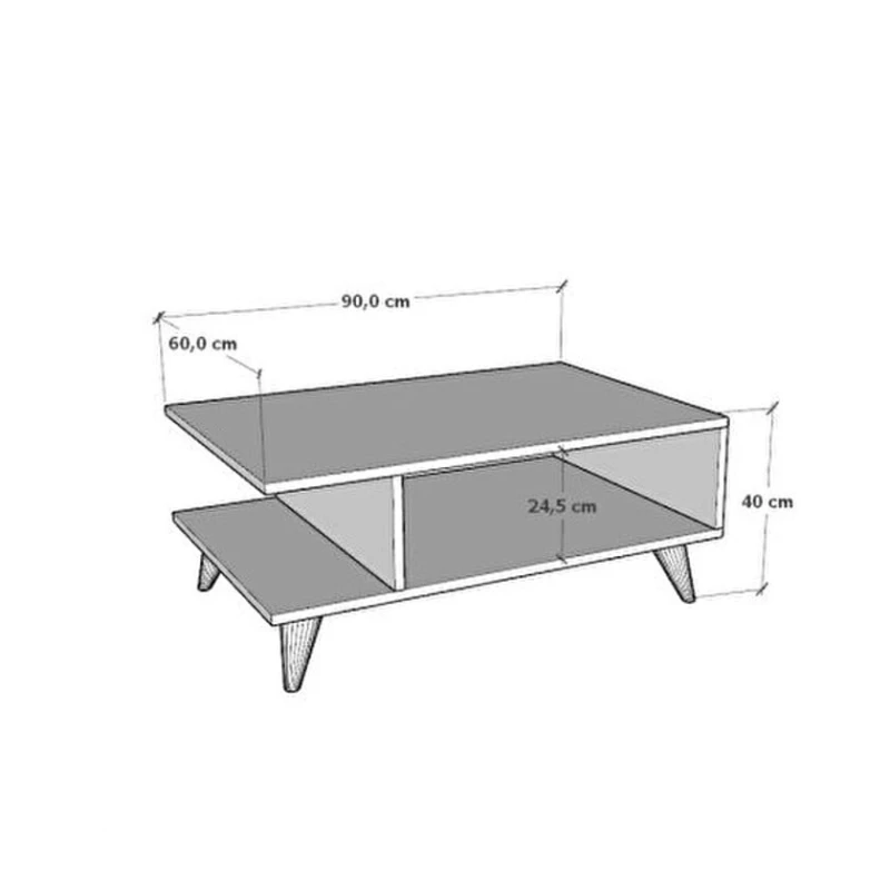 Журнальный стол ev_12116173, ламинат, черный, 90x60x40 см Журнальный стол ev_12116173, ламинат, черный, 90x60x40 см