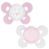 Əmziklər dəsti Chicco Physio Compact Girl, 0-6 ay, silikon, 2 əd, çəhrayı Əmziklər dəsti Chicco Physio Compact Girl, 0-6 ay, silikon, 2 əd, çəhrayı