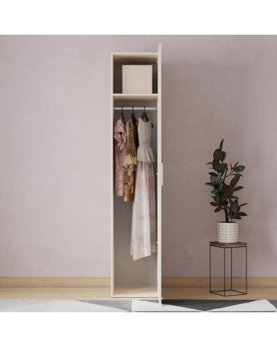 Şkaf Art Mebel 15, 210x60x45 sm, laminat, krem