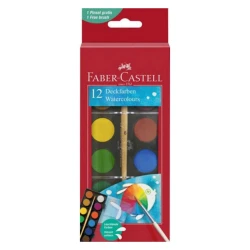 Акварельные краски Faber-Castell, 12 цветов, 24 мм