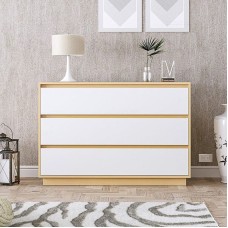 Komod 1,28x53x93 sm, 3 siyirməli, 2 rəngli material - ZARR052
