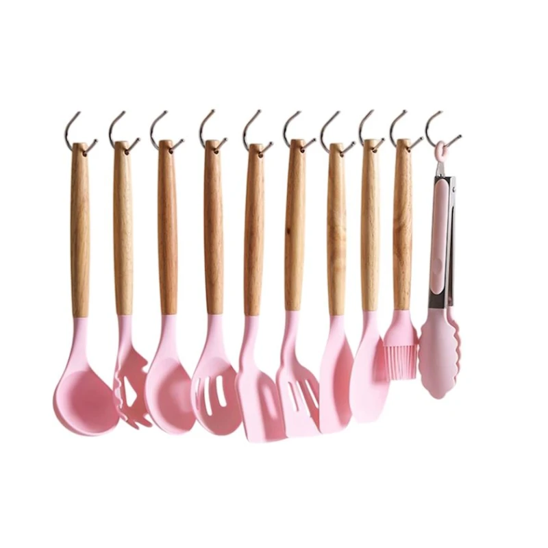 Набор лопаток NH-MDRN001, силикон, розовый, 19 предметов