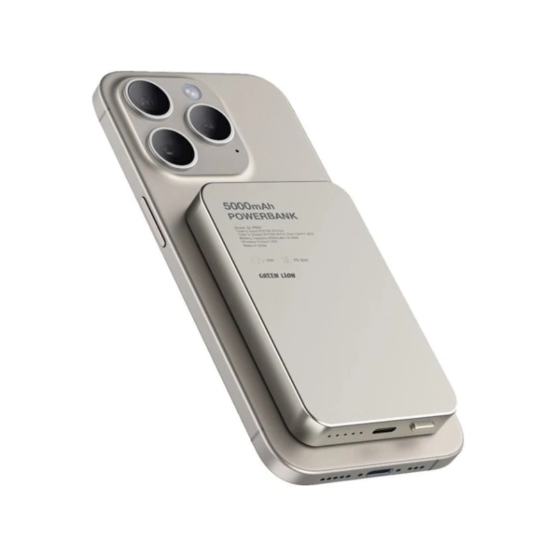 Внешний аккумулятор Green Lion GL-MAG 5 5000mAh Titanium Внешний аккумулятор Green Lion GL-MAG 5 5000mAh Titanium