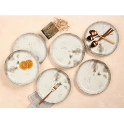 Десертный сервиз Porland Re-gen Salda, белый/коричневый, 21 см, 6 персон, 6 предметов