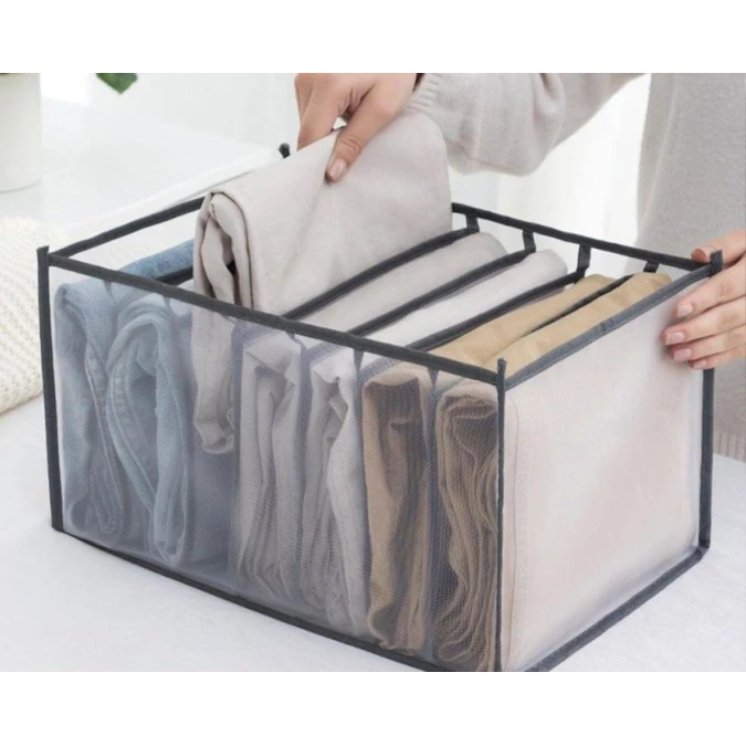 Orqanayzer NH_SFC, 36x25x20 sm, tekstil, ağ/boz