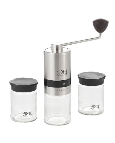 Əl qəhvə üyüdən Gipfel Essence 51906, paslanmayan polad, gümüşü