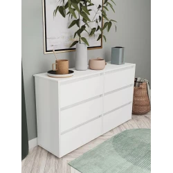 Комод Tumba Mori Wh, 83x39.4x140 см, ЛДСП, белый Комод Tumba Mori Wh, 83x39.4x140 см, ЛДСП, белый