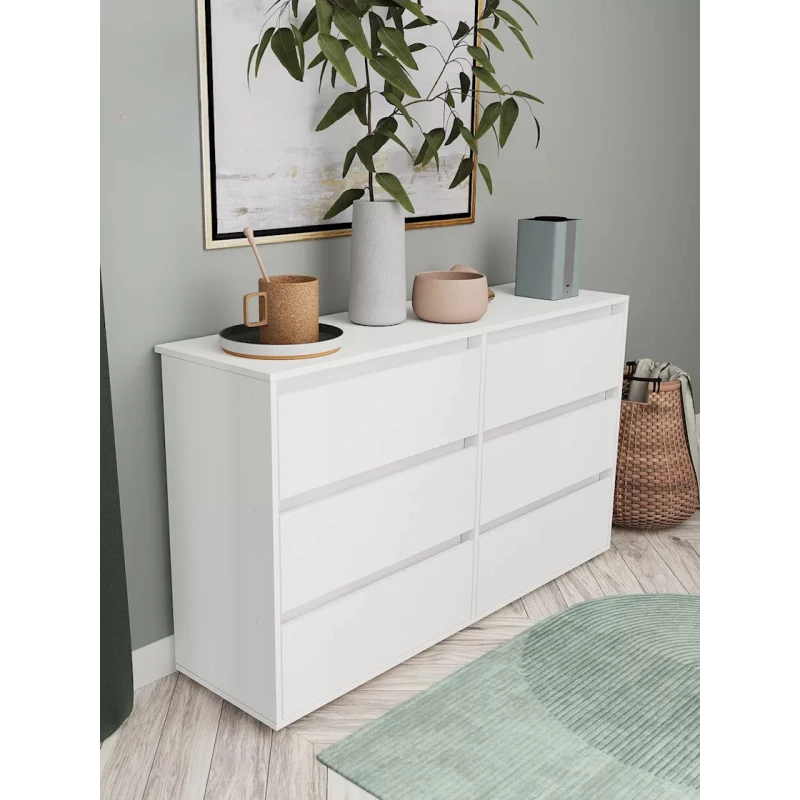 Комод Tumba Mori Wh, 83x39.4x140 см, ЛДСП, белый Комод Tumba Mori Wh, 83x39.4x140 см, ЛДСП, белый