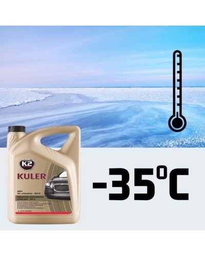 Антифриз красный K2 Kuler-35C Long Life G12, 5 л
