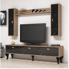 TV üçün tumba 021, LDSP, qəhvəyi/qara