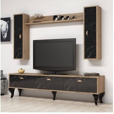 TV üçün tumba 021, LDSP, qəhvəyi/qara