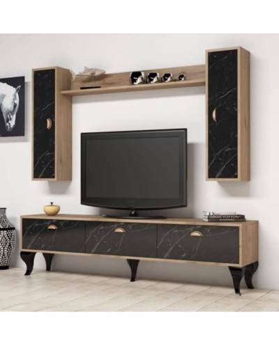 TV üçün tumba 021, LDSP, qəhvəyi/qara