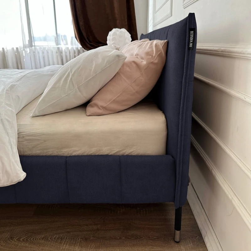 İki nəfərlik çarpayı Art_ikili_yataq 90, laminat/parça, göy, 120x180х200 sm