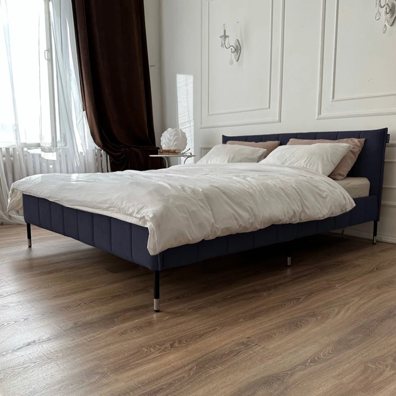 İki nəfərlik çarpayı Art_ikili_yataq 90, laminat/parça, göy, 120x180х200 sm