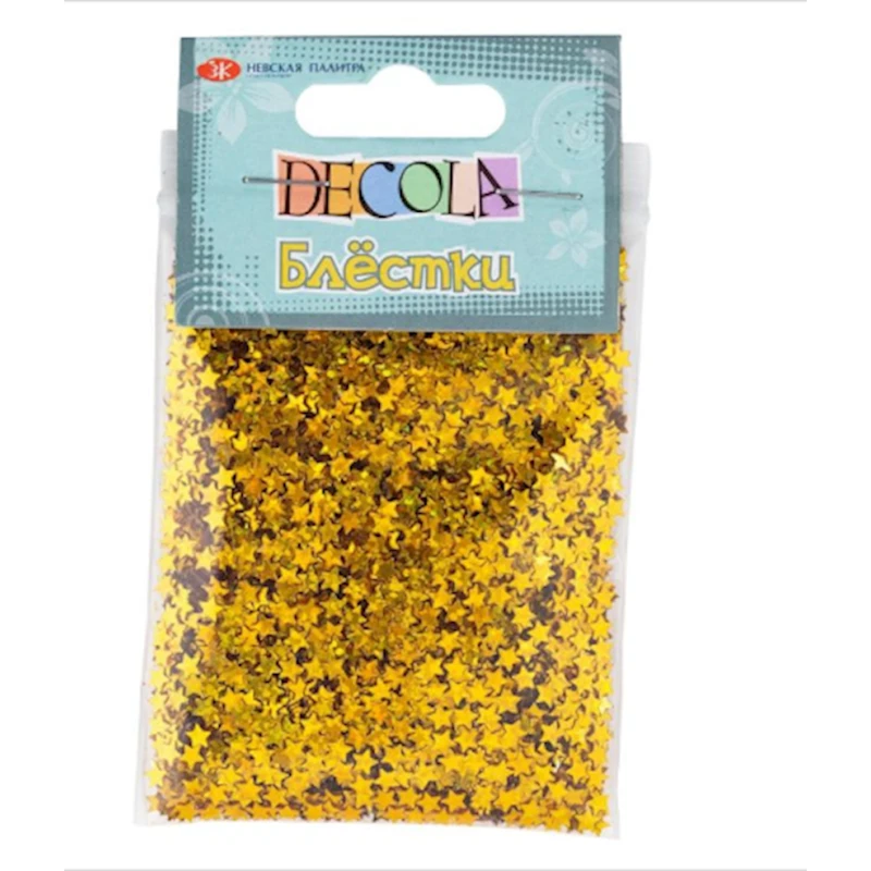 Блестки декоративные Невская палитра, 4 мм, 20 г, золото майя радужное Блестки декоративные Невская палитра, 4 мм, 20 г, золото майя радужное