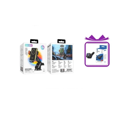 Автомобильный держатель для телефона Kakusiga Wireless Leather 1200