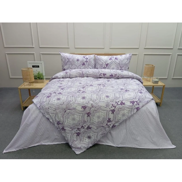 Комплект постельного белья Elegant SHA-00004630, пододеяльник 160x220 см, простыня 160x240 см, наволочкa 50x70 см, односпальный, разноцветный