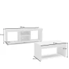 Тумба под ТВ с журнальным столом Ev Plus Reben, ЛДСП, белый, 180x45x35/90x60x45 см Тумба под ТВ с журнальным столом Ev Plus Reben, ЛДСП, белый, 180x45x35/90x60x45 см