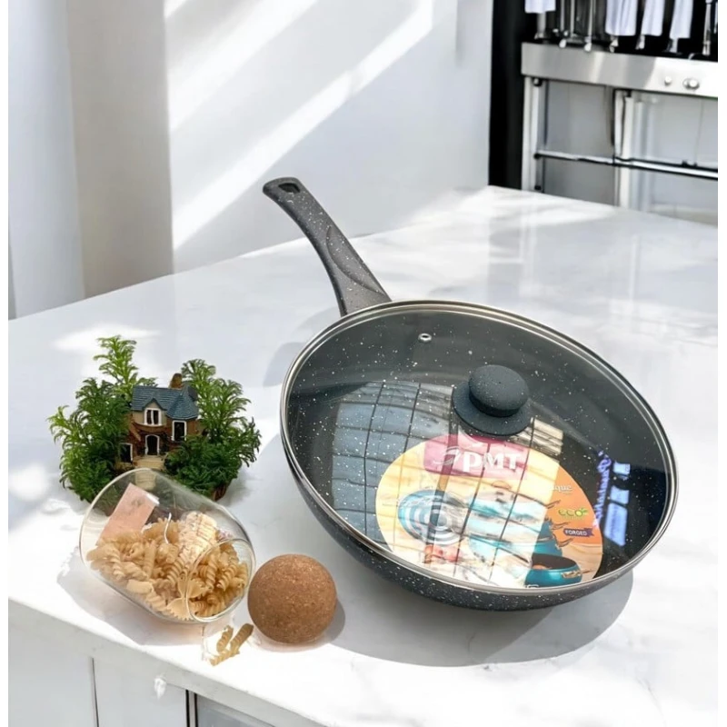 Сковородка Gallery Home GH-000046, гранит, серая, 28 см Сковородка Gallery Home GH-000046, гранит, серая, 28 см